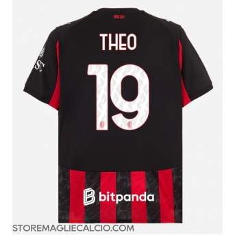 AC Milan Theo Hernandez #19 Maglia Gara Casa Repliche 2025-26